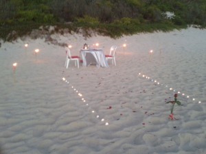 Jantar Romântico na Praia